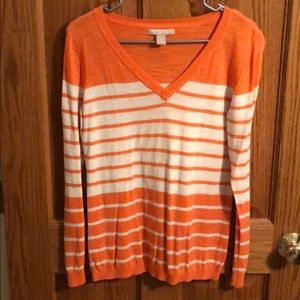 Orange stripped sweater
